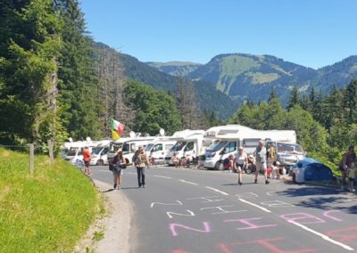 Tour de France scenic mountain views Chatel Switzerland