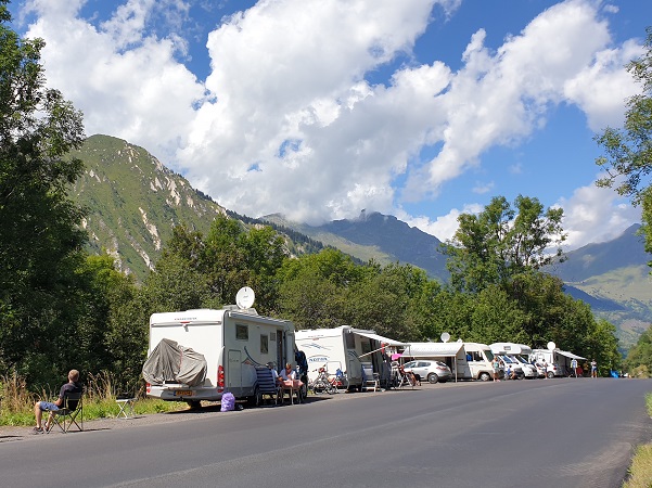 Tour de France in a motorhome - scenic mountain views French Alps Tour de France scenic mountain views