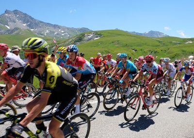 Tour de France cyclists in the mountains